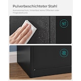thumbnail of Aktenschrank aus Stahl 180 x 80 x 40 cm, 5 Ebenen, Mehrzweckschrank,  aus Pulverbeschichteter Stahl, Werkzeugschrank, verstellbare Ablagen, schwarz