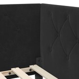 thumbnail of vidaXL Eckbettgestell mit Kopfteil Schwarz 100 x 200 cm Samt