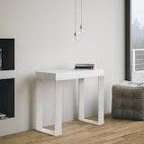 thumbnail of Ausziehbare Konsole 90x40/300 cm Tecno Bianco Ash mit weißem Rahmen