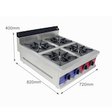 thumbnail of Gasfrit - Cocina de encimera con Gas 4 fuegos , parrilla profesional industrial  720 x 825 x 420 mm