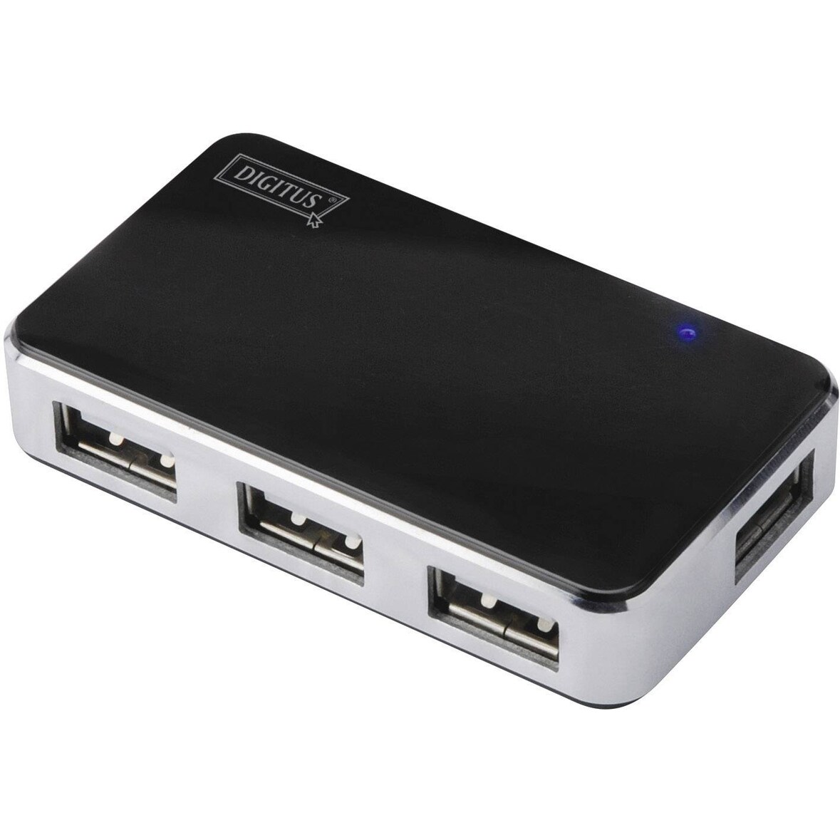Digitus DA-70220 4 Port USB 2.0-Hub Schwarz, Silber
