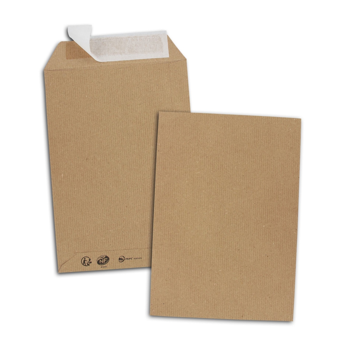 SIGMA Enveloppes EV058, format C5, sans fenêtre, autocollantes, marron, 50 unités