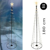 thumbnail of XL LED Metall Weihnachtsbaum mit Stern warmweiß 106 LEDs 180cm mit 8 Funktionen