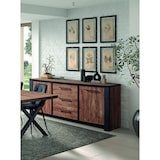 thumbnail of Matelpro - Buffet/bahut industriel 230 cm chêne foncé Samira - Moderne & Design -Chêne foncé -  -Types de portes: Battantes