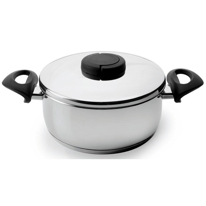 LACOR ESTUDIO Acier 18/10 18 cm 2 L 85018 Casserole à manche avec couvercle à charnière 85018