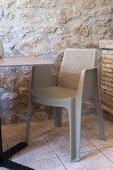 thumbnail of garbar GOYA HPL Quadratischer Tisch Indoor 70x70 Weißer Fuß - Natürliche Eiche Tischplatte