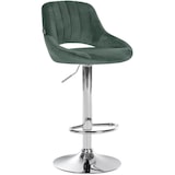 thumbnail of Banco alto Milet Veludo verde/cromo