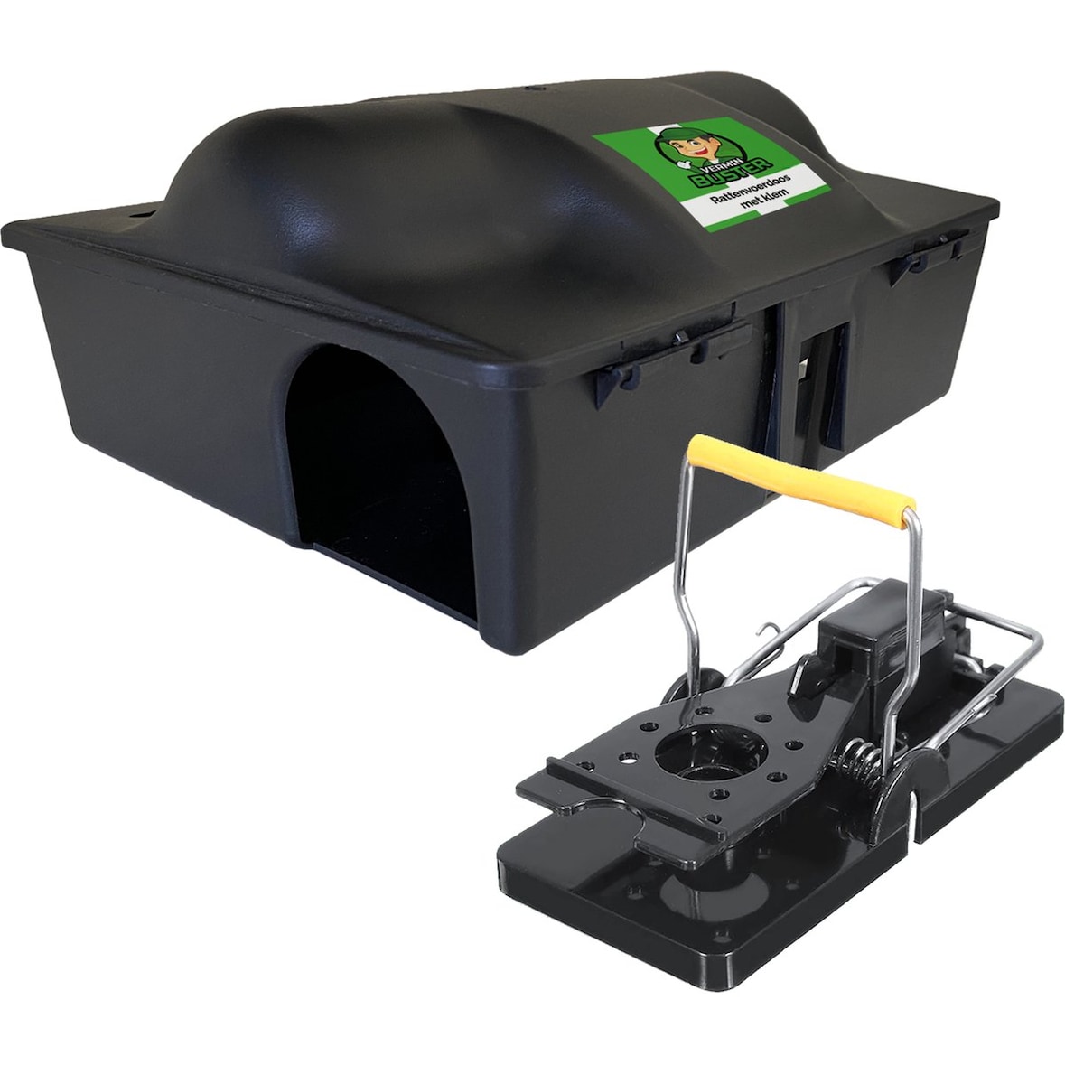 VerminBuster Rattenköderbox + Rattenfalle - inkl. Schloss - Köderbox für Ratten und Mäuse - Rattenköderbox - Rattenköderbox - Rattenbox