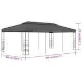 thumbnail of vidaXL Gartenpavillon 3x6 m Anthrazit