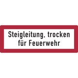 thumbnail of Feuerwehrschild, Steigleitung, trocken für Feuerwehr - DIN 4066 - 297x105x0.45 mm Aluminium geprägt