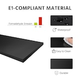 thumbnail of Yaheetech Nachtschrank Nachtkommode Boxspringbett Nachttisch mit 3 Schublade Holz Sofatisch Beistelltisch 60cm hoch, Schwarz