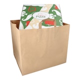 thumbnail of 25 Tragetaschen, Papier XXL 33 cm x 37 cm x 34,5 cm braun mit Tragegriff