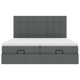 thumbnail of vidaXL Ottoman-Bett mit Matratzen Dunkelgrau 160x200 cm Stoff