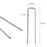 thumbnail of KIT 100 Estacas para Fixação de Redes de Ferro Galvanizado Anti-ferrugem 150 x 30 x 3 mm por Yelloo