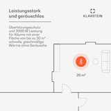 thumbnail of Bornholm Konvektions-Heizgerät 2000W Timer 2 Heizstufen ECO-Modus Schwarz