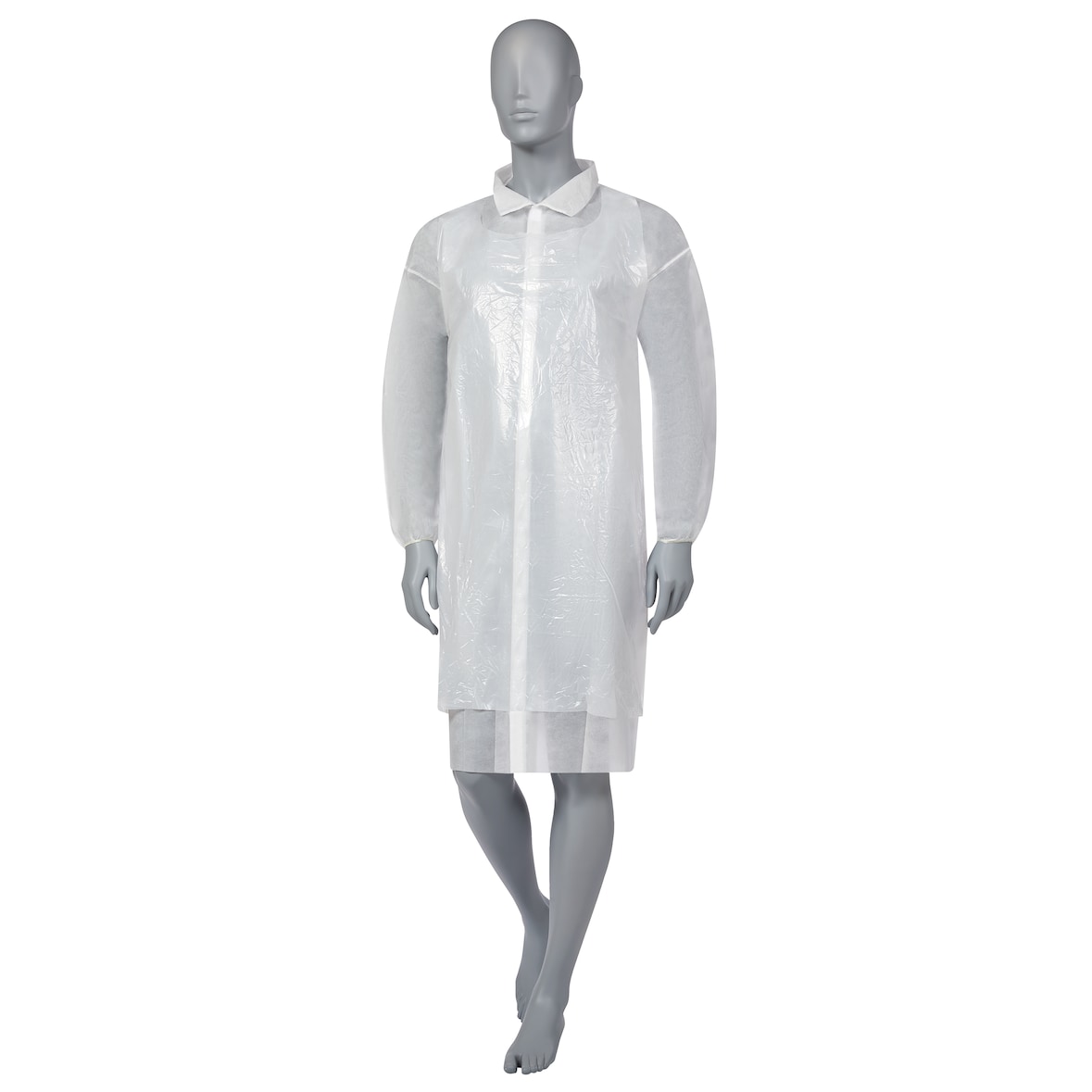 Delantal de Polietileno 18 micras Blanco Santex . Caja de 1000 uds