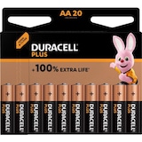 thumbnail of DURACELL piles alcalines AA Plus, 1.5 V LR6 MN1500, paquet de 20