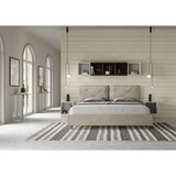 thumbnail of Letto matrimoniale king size con rete imbottito 200x200 microfibra sabbia Appia Large