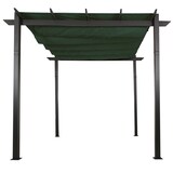 thumbnail of Aluminium Pergola HWC-N93, Gartenpavillon Pavillon Garten, stabiles 8cm-Gestell Schiebedach UV50+ 3x3m ~ grün