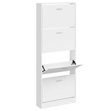 thumbnail of vidaXL Schuhschrank Hochglanz-Weiß 59x17x150 cm Holzwerkstoff
