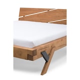 thumbnail of SalesFever Balkenbett 140 x 200 cm | Fichte-Holz | Massivholz | Y-Beine mit schwarz | B 158 x T 218 x H 90 cm | natur