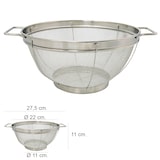 thumbnail of Escurridor Malla Acero Inoxidable Con Asas: 22 cm.