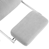 thumbnail of tectake Chaise de bureau JILIEN avec repose-pieds et revêtement en velours - gris - 406162