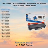 thumbnail of D&C Toner TN-2420 Schwarz kompatibel für Brother DCP-L2530DW - 3.000 Seiten