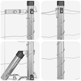 thumbnail of vidaXL Zaun mit Pfosten Silber 1 x 25 m Stahl
