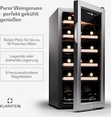 thumbnail of Klarstein Shiraz Premium Smart 18 Weinkühlschrank für 18 Flaschen Silber-Metallic