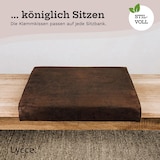 thumbnail of Lycce Bankauflage BRAUN Klemmkissen Sitzkissen mit 1 Leiste 35cm Klemmtiefe Wildlederoptik zb. für Gastraum, Stühle, Bänke etc