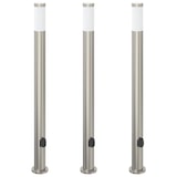 thumbnail of vidaXL Pollerleuchten mit Auslass 3er 110 cm Edelstahl IP44