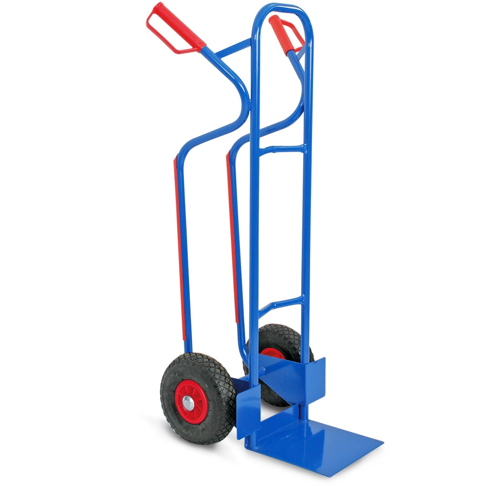 Sackkarre aus Stahl mit pannensicheren Reifen, Trg 250 kg, BxTxH 520x550x1200 mm