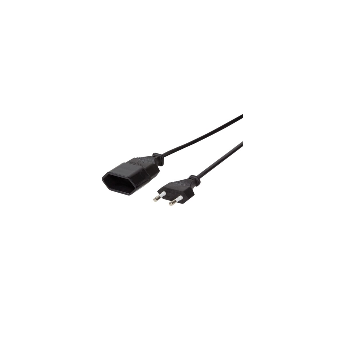 Kabel LogiLink Netzkabelverlängerung CEE7/16 schwarz 2m