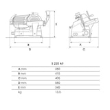 thumbnail of Fac - Cortadora Eléctrica Profesional CE por Gravedad Modelo S 220 AF con afilador fijo