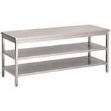 thumbnail of Mesa de trabajo Combisteel con 2 estantes fabricada en acero inoxidable 1200x800x900mm