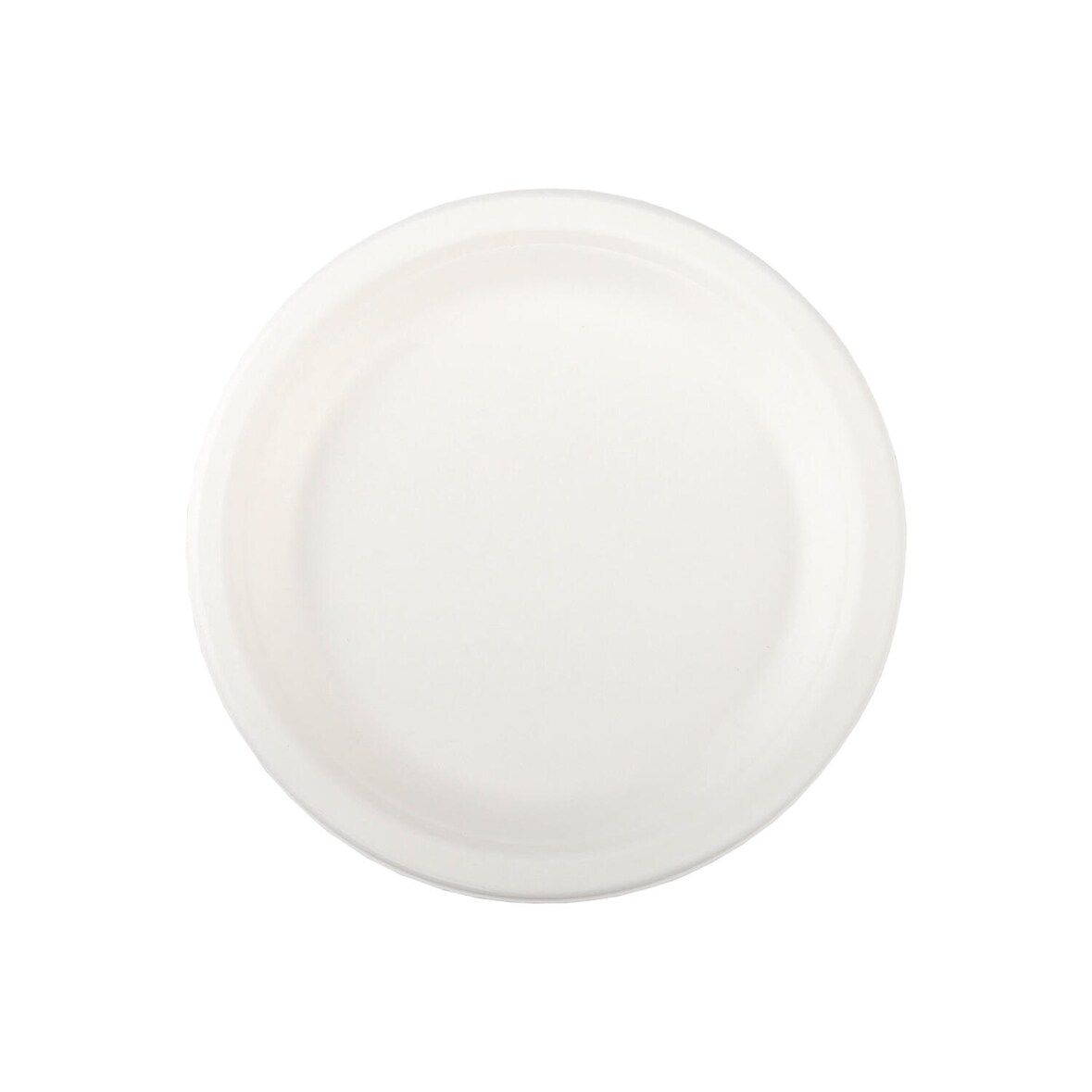 50x Teller aus Bagasse, naturweiß, rund Ø18cm, 50Stk. 