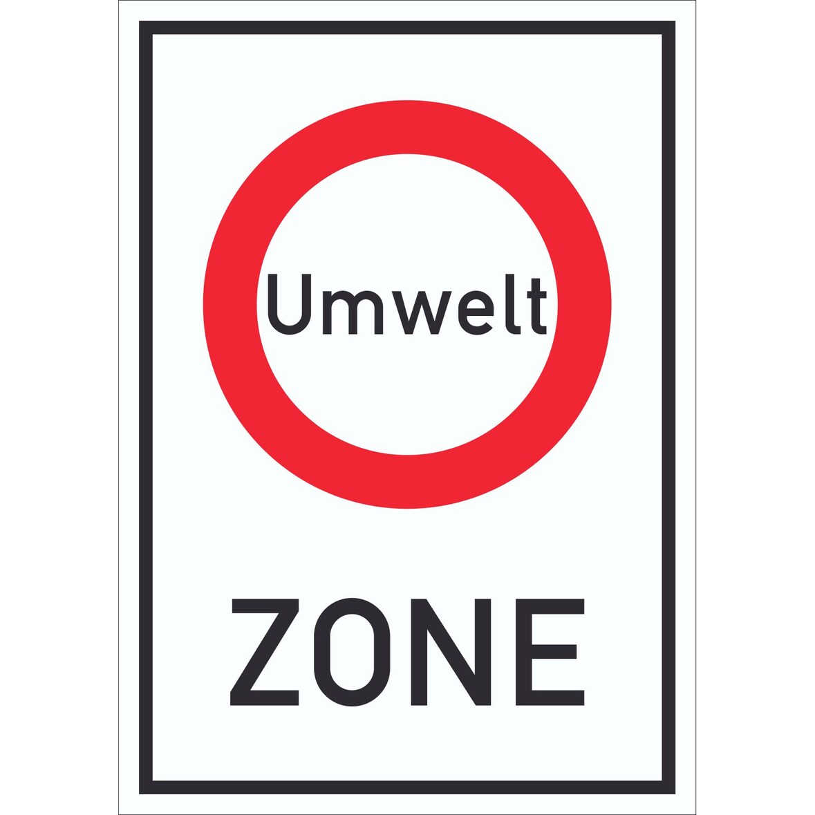 Umweltzone Schild A5 (148x210mm)