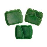 thumbnail of greenbox - Mehrweg Menübehälter "Häppy-Box" 24,5 x 20 x 4,5 cm, HP4, Spinat / dunkelgrün, 60 St.