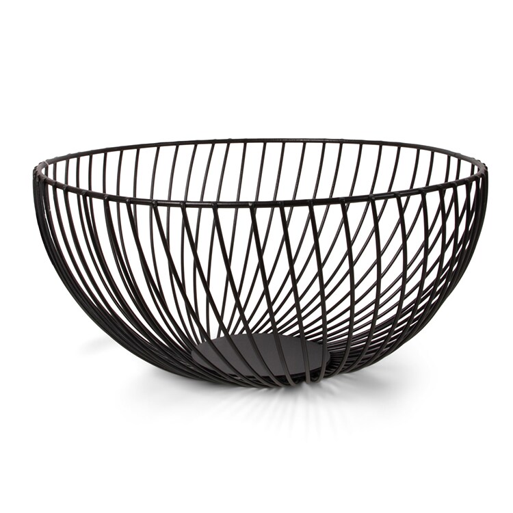 XEMM Design fruitmand - Draadmand - ∅25 x 12.5 cm - Zwart