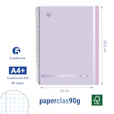 thumbnail of Pack 5 Cuadernos Polipropileno tamaño folio 80 hojas 90 gramos Cuadrícula 5x5 Lavanda soft
