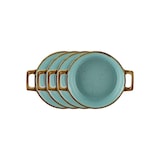 thumbnail of METRO PROFESSIONAL Essteller mit Griff Noromi, Porzellan, Ø 25.5 cm, rund, blau, 4 Stück