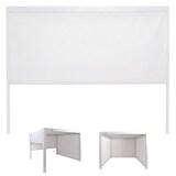 thumbnail of BERLINLODGE Seitenwand für Pergola 3x3m | HxB 217x275 | Pavillon Rollo Ersatzseitenwand | Weiß | Sichtschutz Stoff/Textil sturmfest
