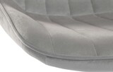 thumbnail of Décoshop26 - Barhocker x1 höhenverstellbar 360° drehbar grauer Samtsitz mit vertikalen Ziernähten schwarzes Metallgestell 10_0005429