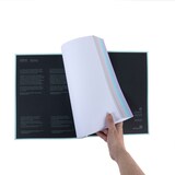 thumbnail of Caderno A4+ capa extra rígida 120H 80G pautado microperfurado 5 faixas cor Navigator Mint soft