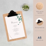 thumbnail of Europel Klemmbrett DIN A5 Hochformat Bambus 230x160x4mm - 12 Stück