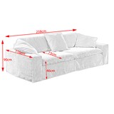 thumbnail of KAWOLA Sofa NETTA 4-Sitzer Bezug abziehbar Cord grau