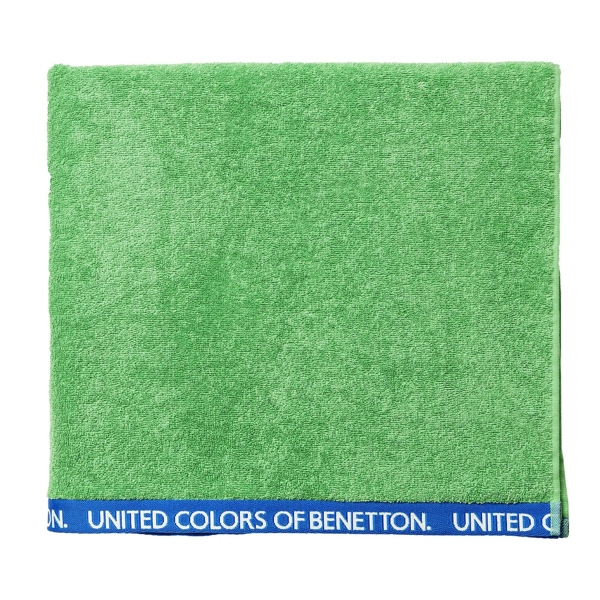 Benetton - Handdoek 90x160cm 380gsm 100% katoen velours groene regenboog