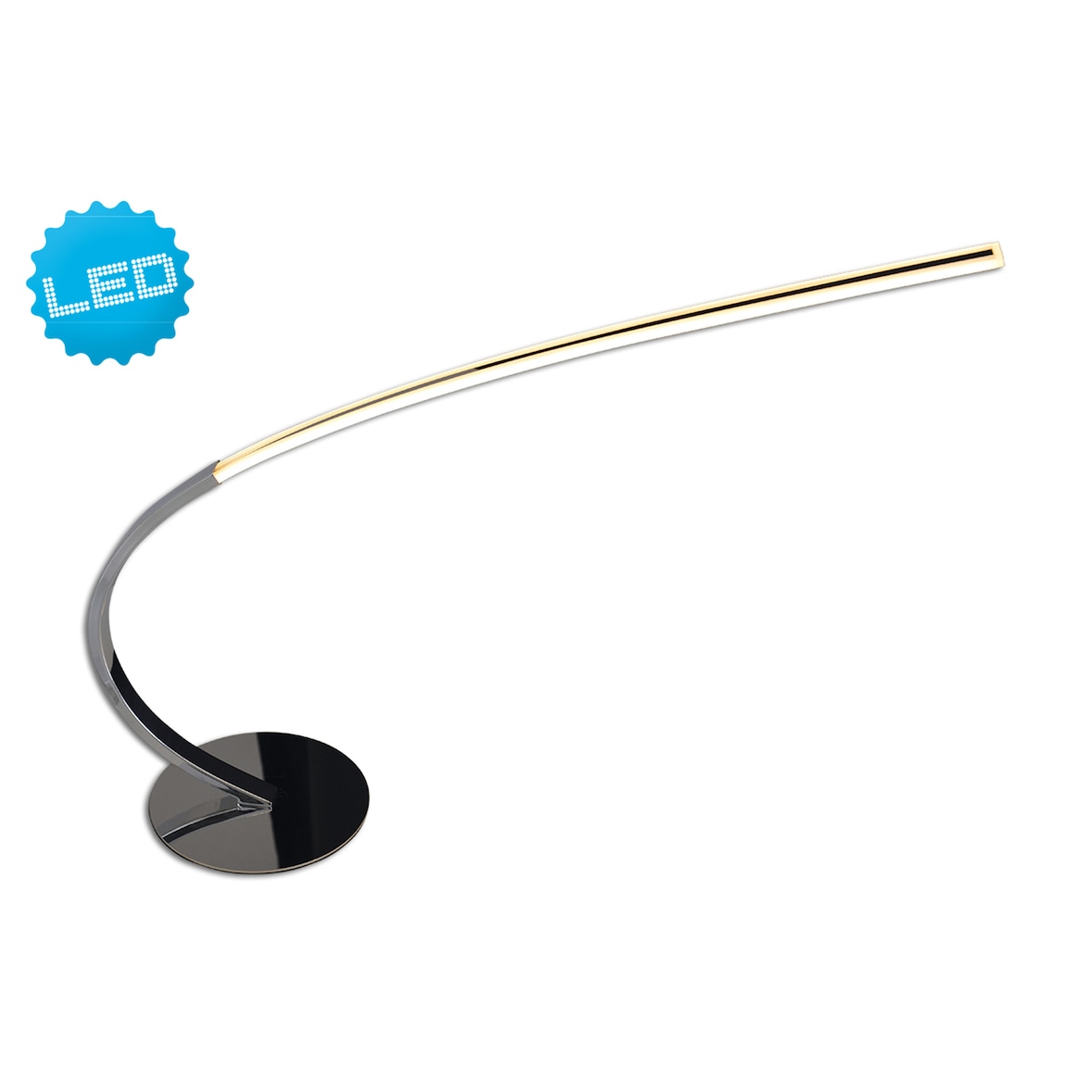 Näve LED Tischleuchte "Loop Line" chrom