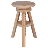 thumbnail of WellHome - Sgabello rotondo girevole in finitura legno senza vernice 29x29x64 cm